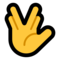 Vulcan Salute emoji on Microsoft